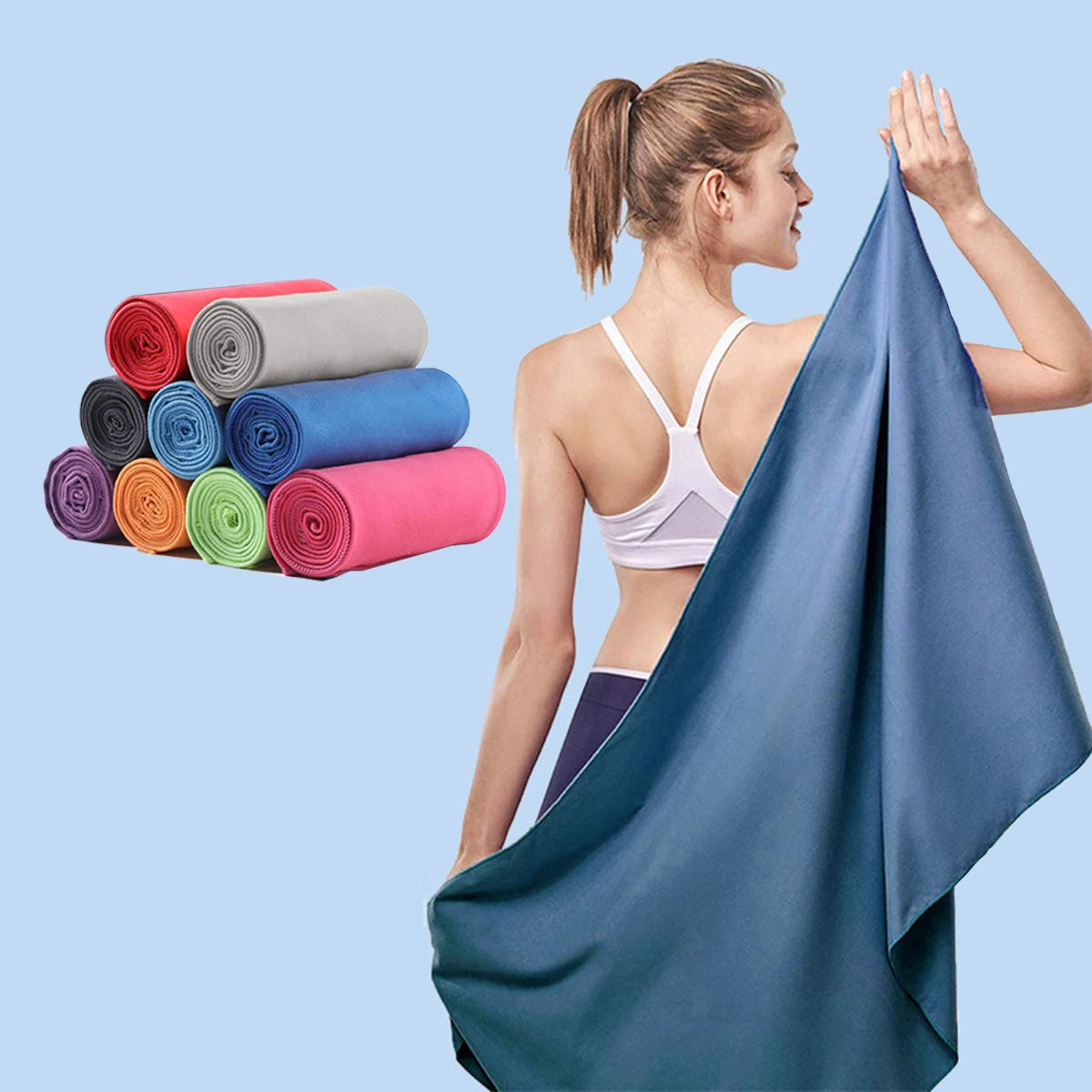 Serviette de sport microfibre